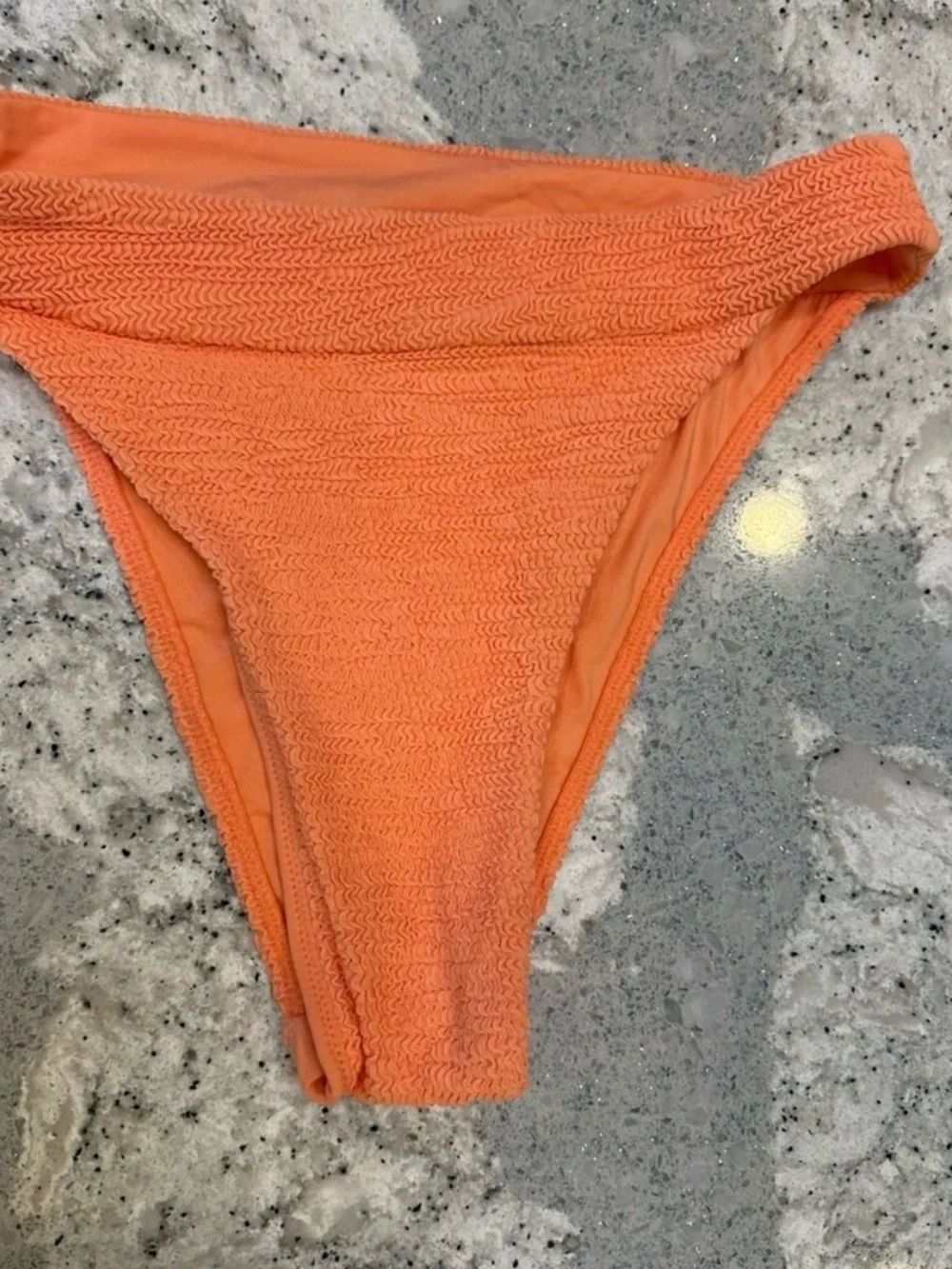 Monday Swimwear ARGENTINA BOTTOM - SUMMER PEACH CRINKLE Size Medium